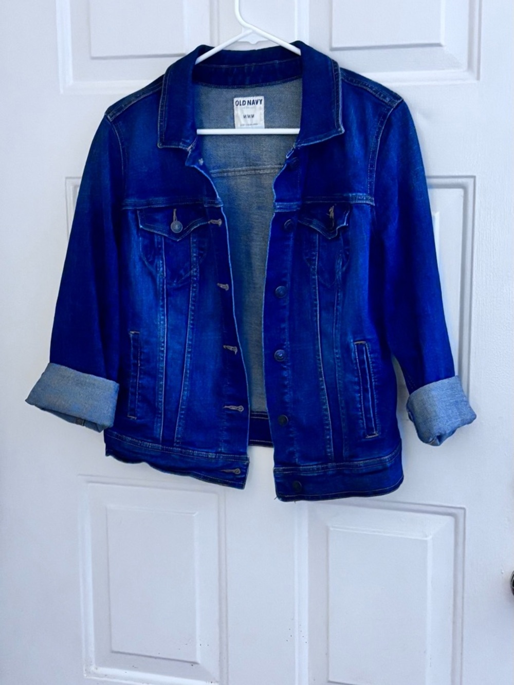 Old Navy Blue Denim Jacket with Rolled Cuffs